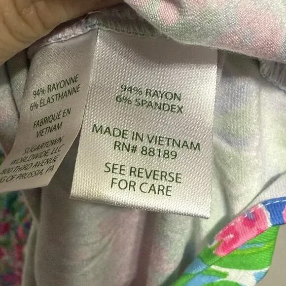 Lilly Pulitzer Juliet Ruffle V-Neck Flowy Summer Dress Size Large Beach Resort - Picture 5 of 9